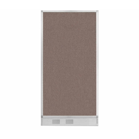 Versare Hush Panel Configurable Cubicle Partition 3' x 6' Latte Fabric w/ Cable Channel 1856313